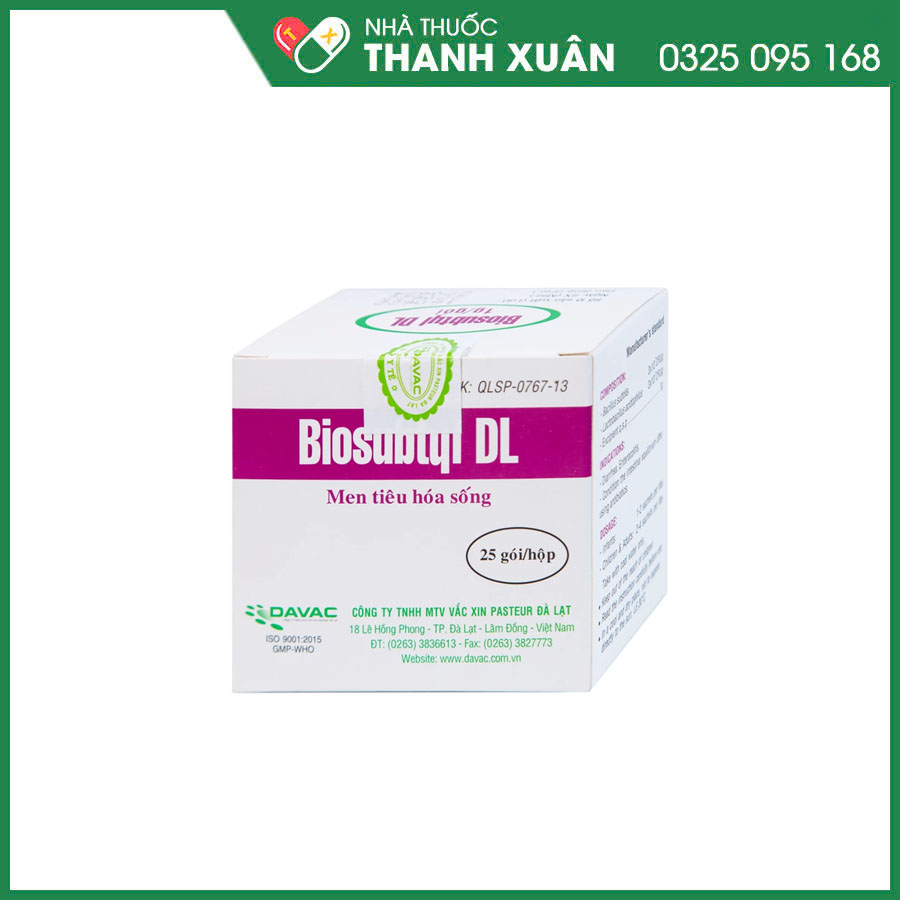 Biosubtyl DL thuốc điều trị tiêu chảy, viêm ruột cấp và mãn tính, rối loạn tiêu hóa